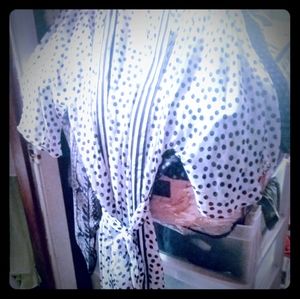 Black and white polka dot cover up Kimono